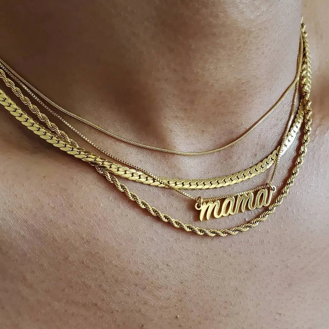 Mama Gold Filled Charm/Pendant Necklace - Mother's Day Jewelry/Gifts For Mom
