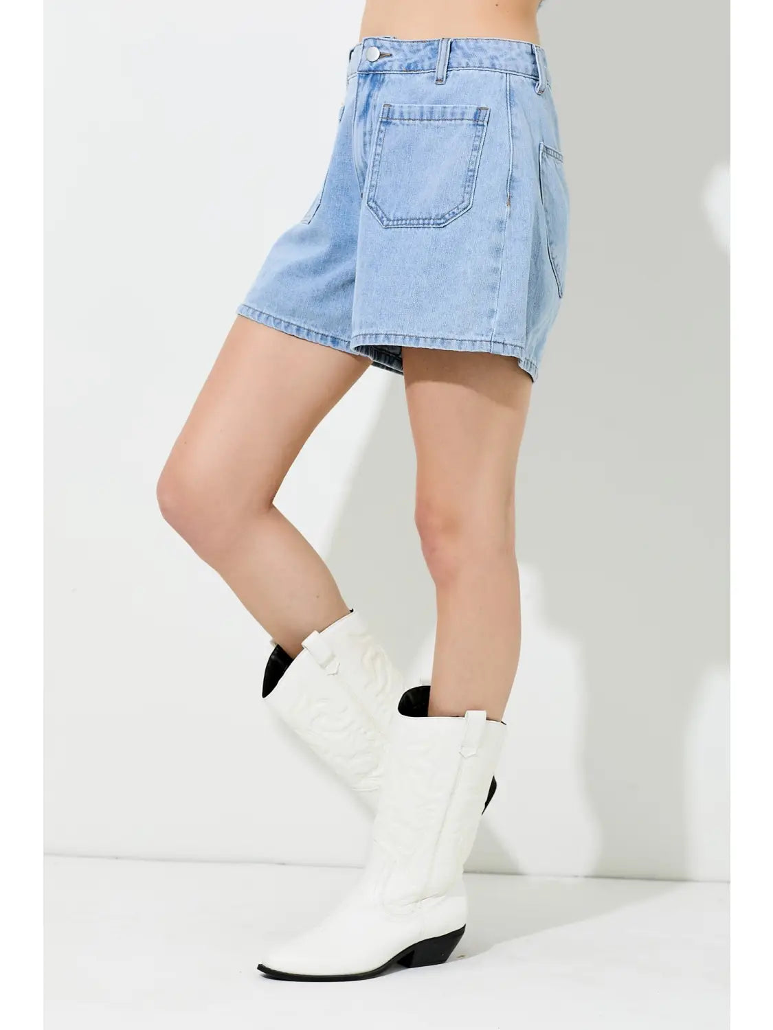 Washed Denim Short