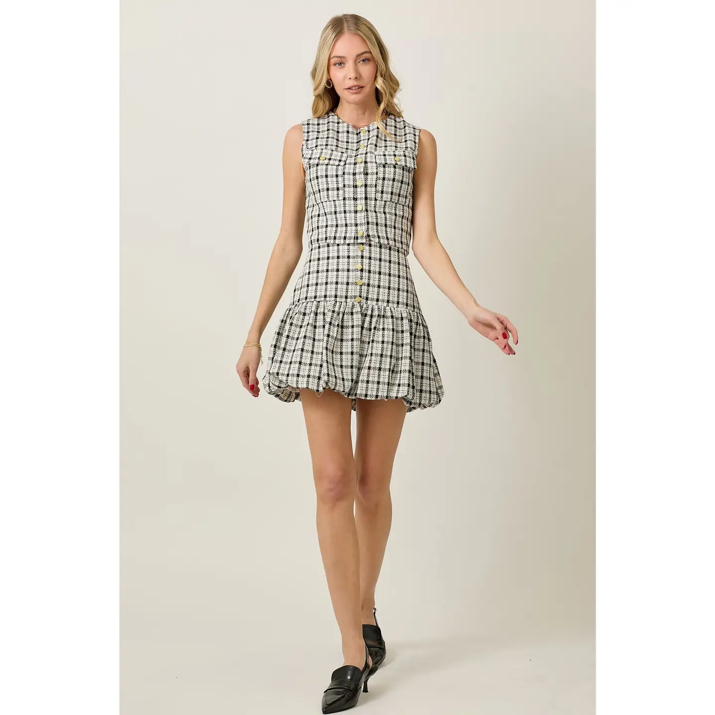 Plaid Bubble Skirt