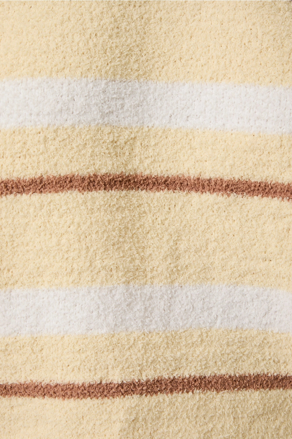 Yellow Striped Wide Leg Sweater Pants