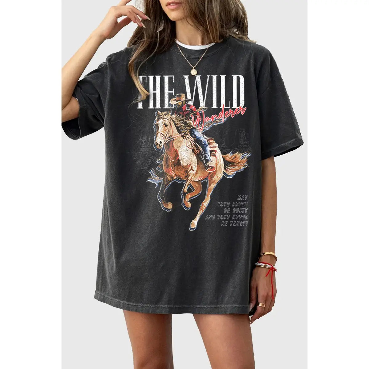 The Wild Wanderer Oversized Mineral Graphic Tee