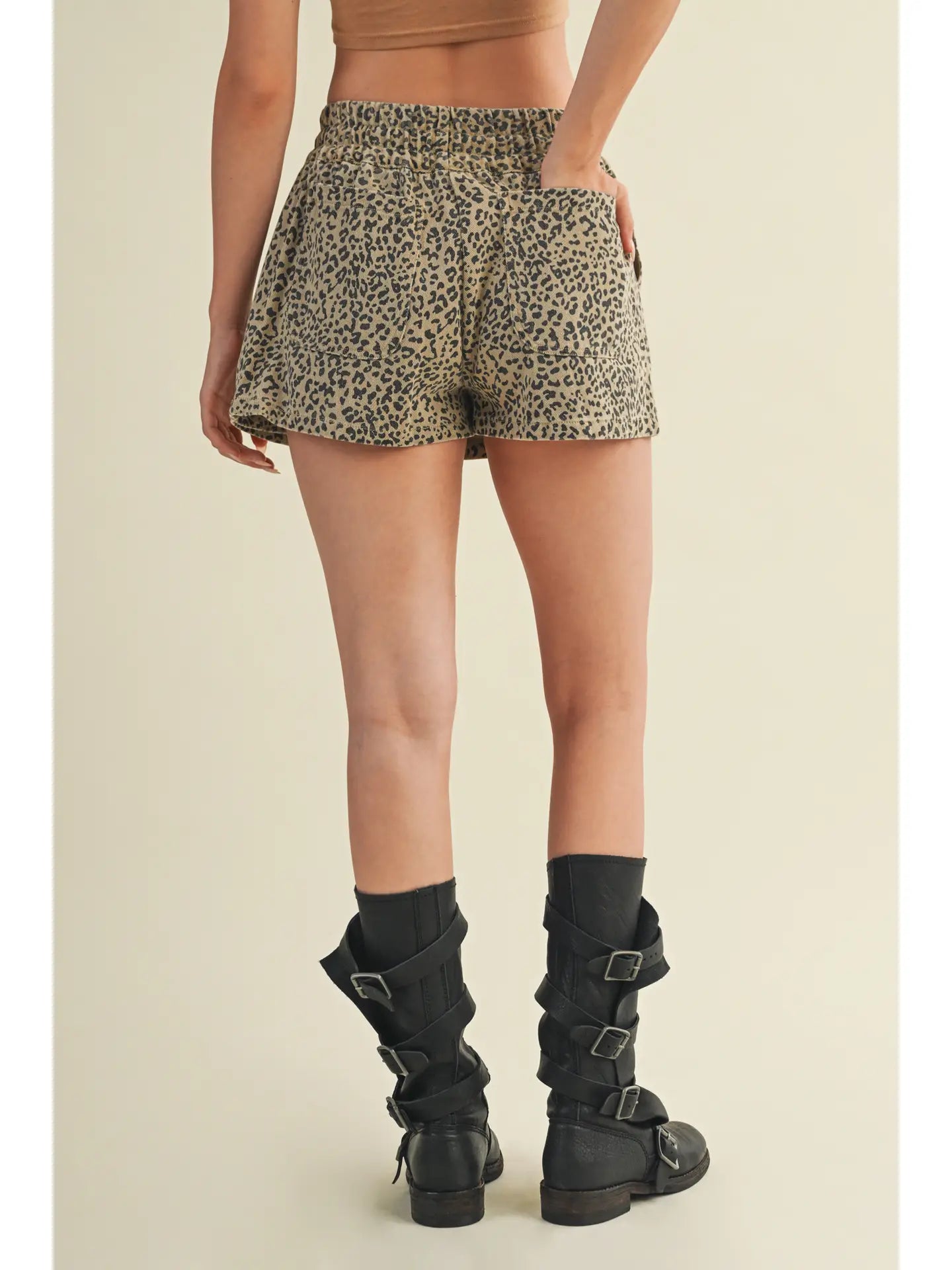 Leopard Drawstring Skort