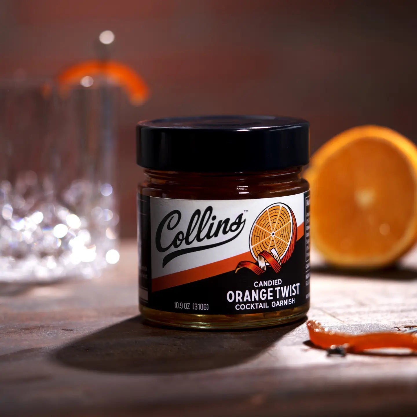 Collins Orange Twist in Syrup 10 oz