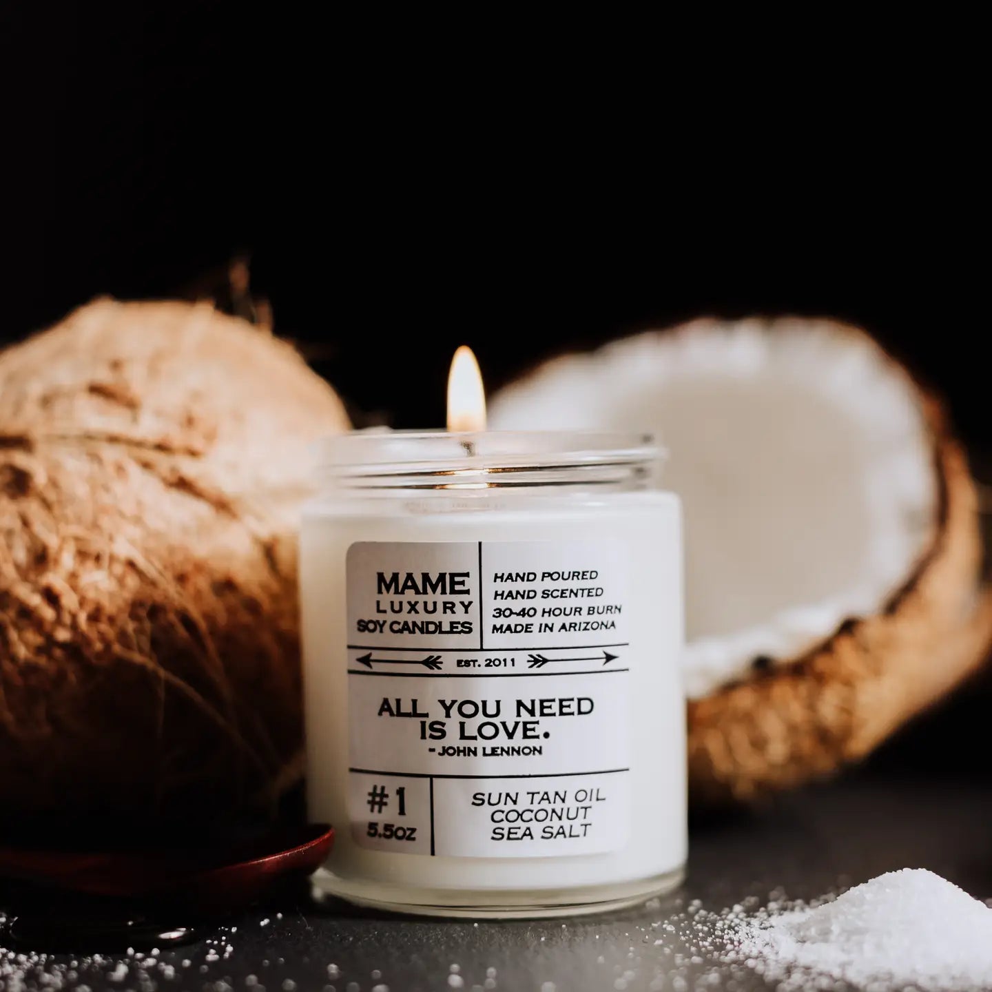 #1 Sun Tan Oil, Sea Salt, Coconut Candle