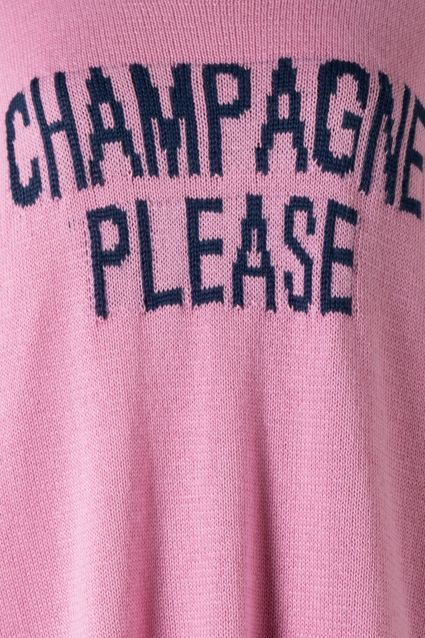 Champagne Please Saying Knit Lightweight Sweater