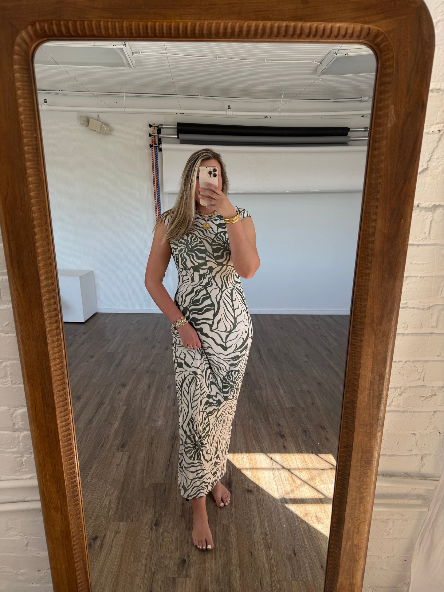 Tonal Seashell Mesh Dress