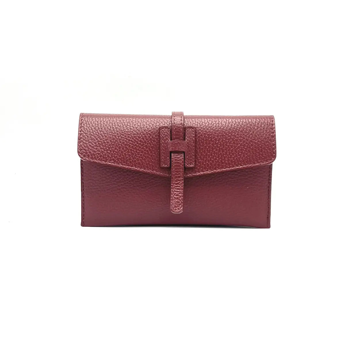 Genuine Leather Mini Clutch Bag, Made in Italy