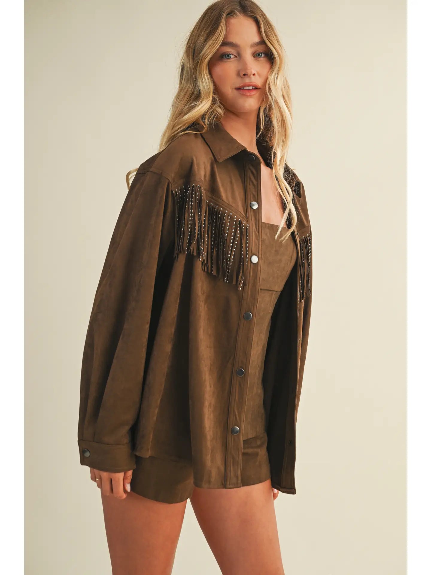 Studded Fringed Jacket