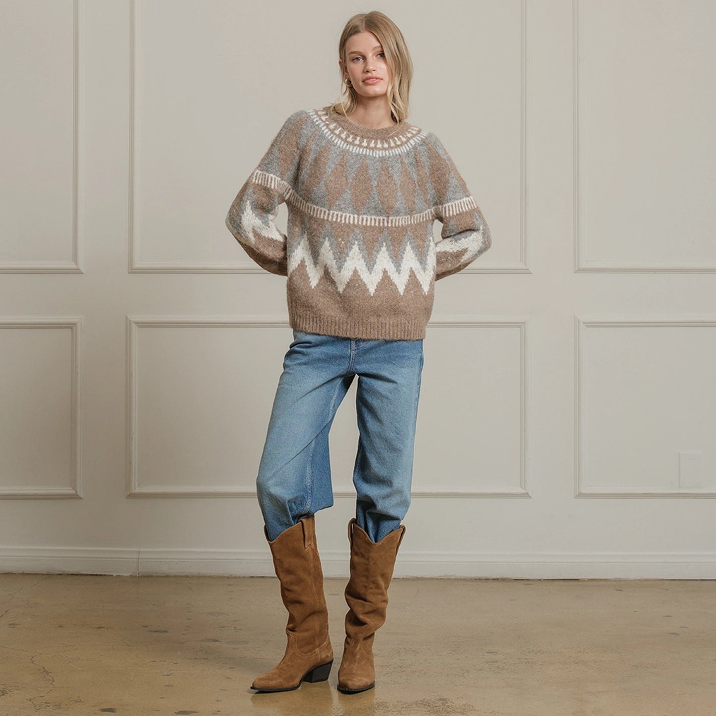Alpine Diamond Jacquard Sweater