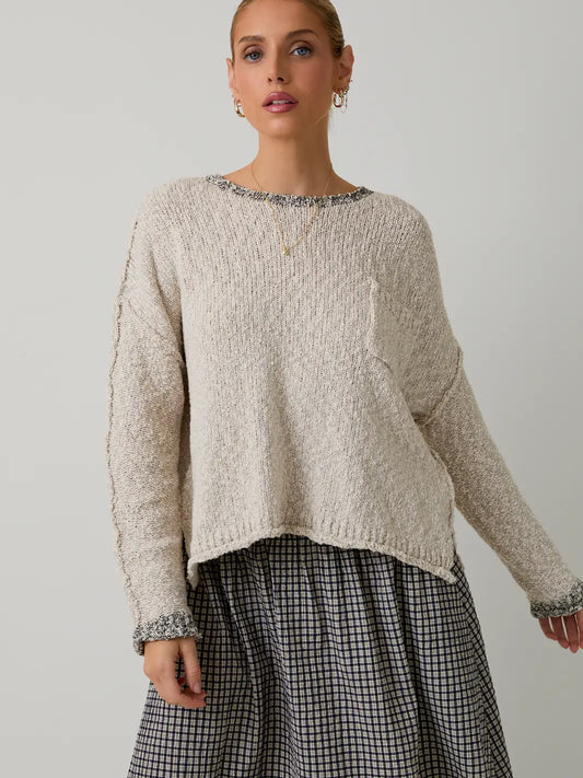 Cream Boatneck Sweater