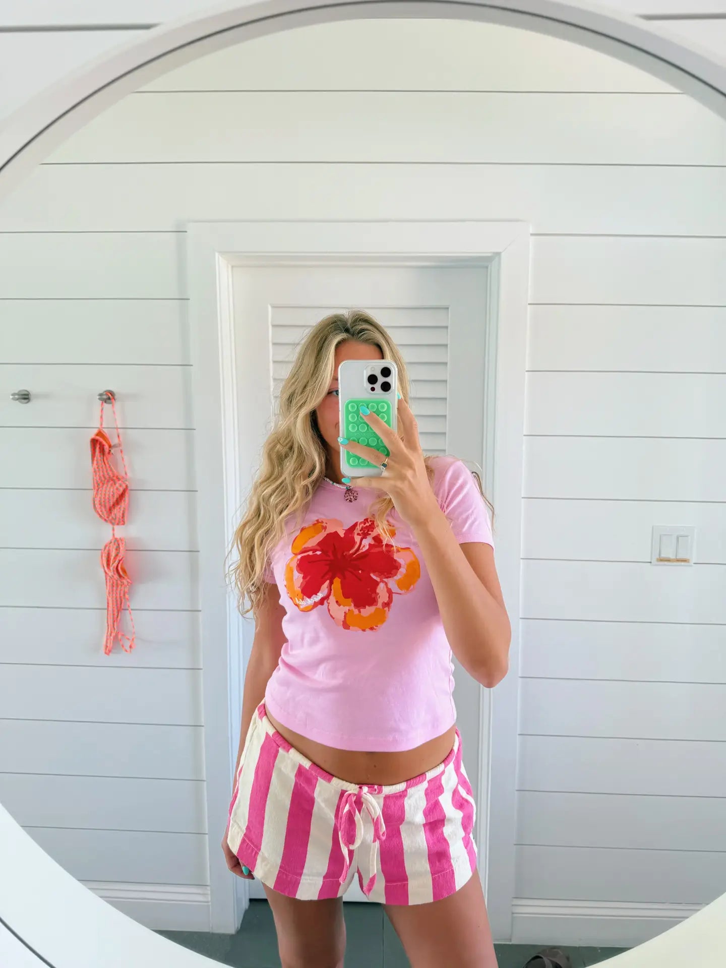 Hibiscus Pink Flower Tee