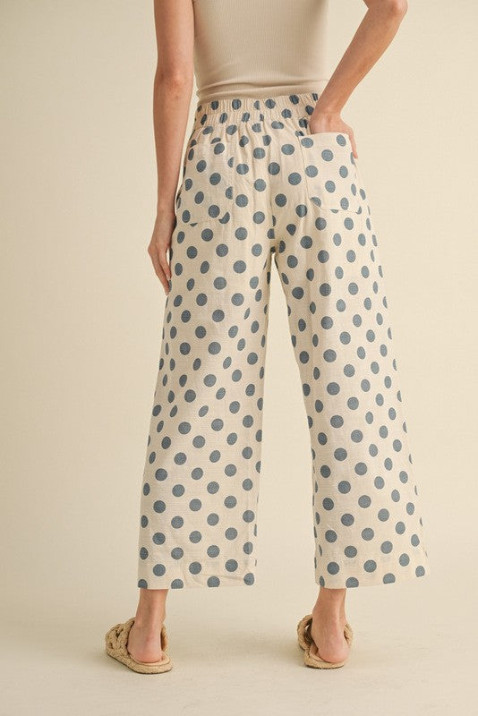 Polka Dot Wide Leg Pants