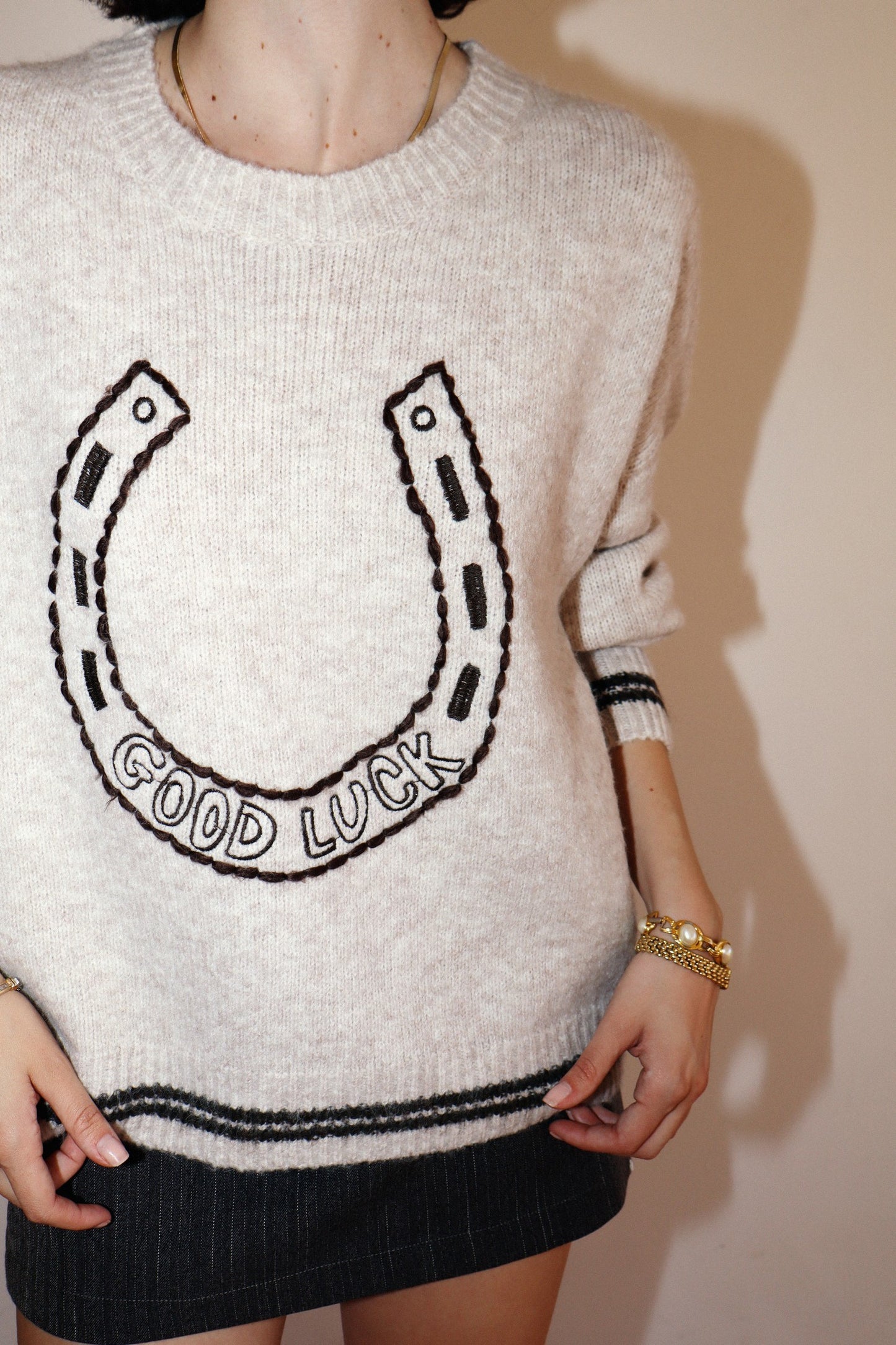 Good Luck Horseshoe Sweater