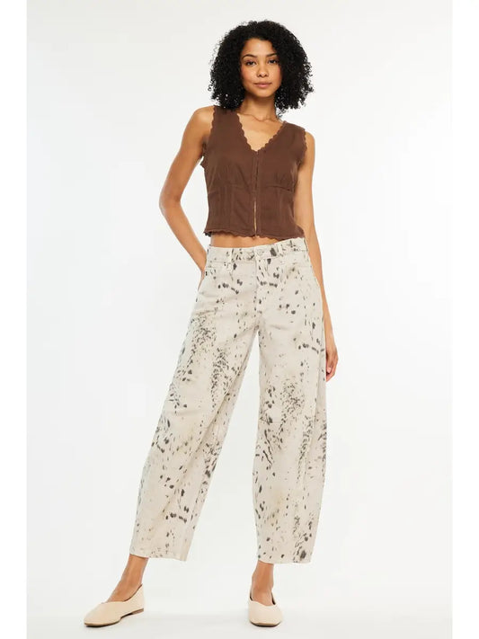 High Rise HORSESHOE Barrel Jeans