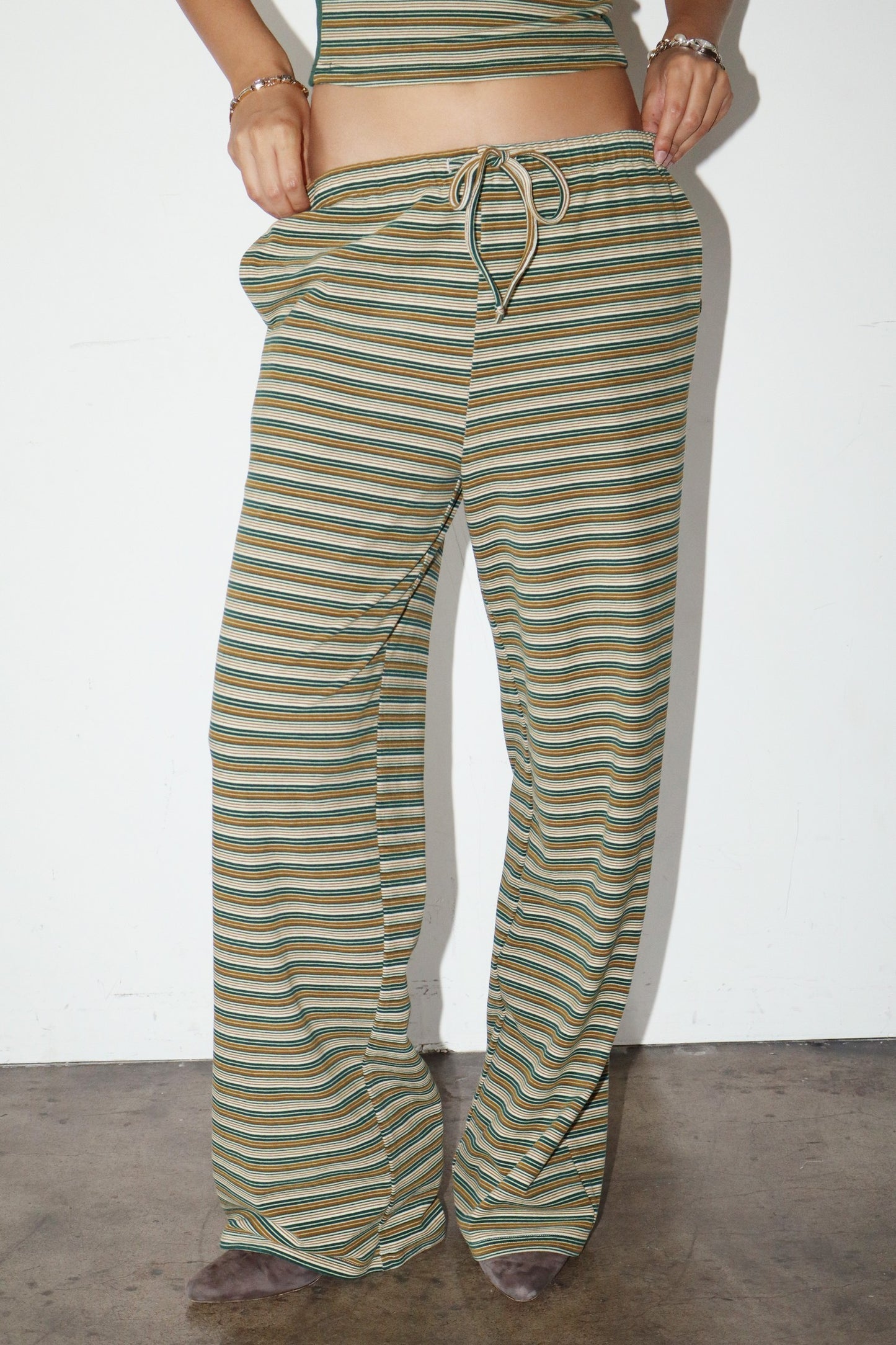 Relaxed Stripe Knit Pants