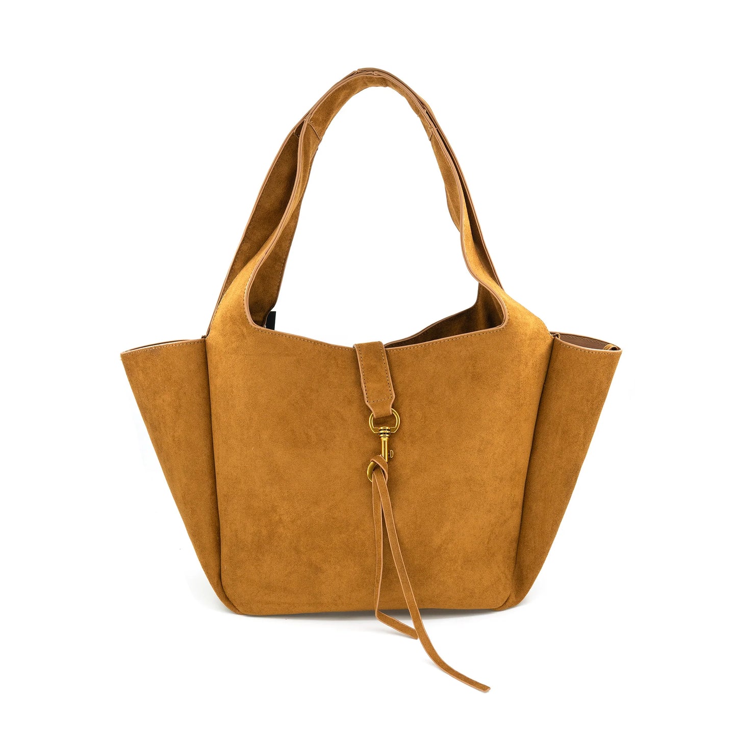 Fall Faux Suede Bag with Buckle