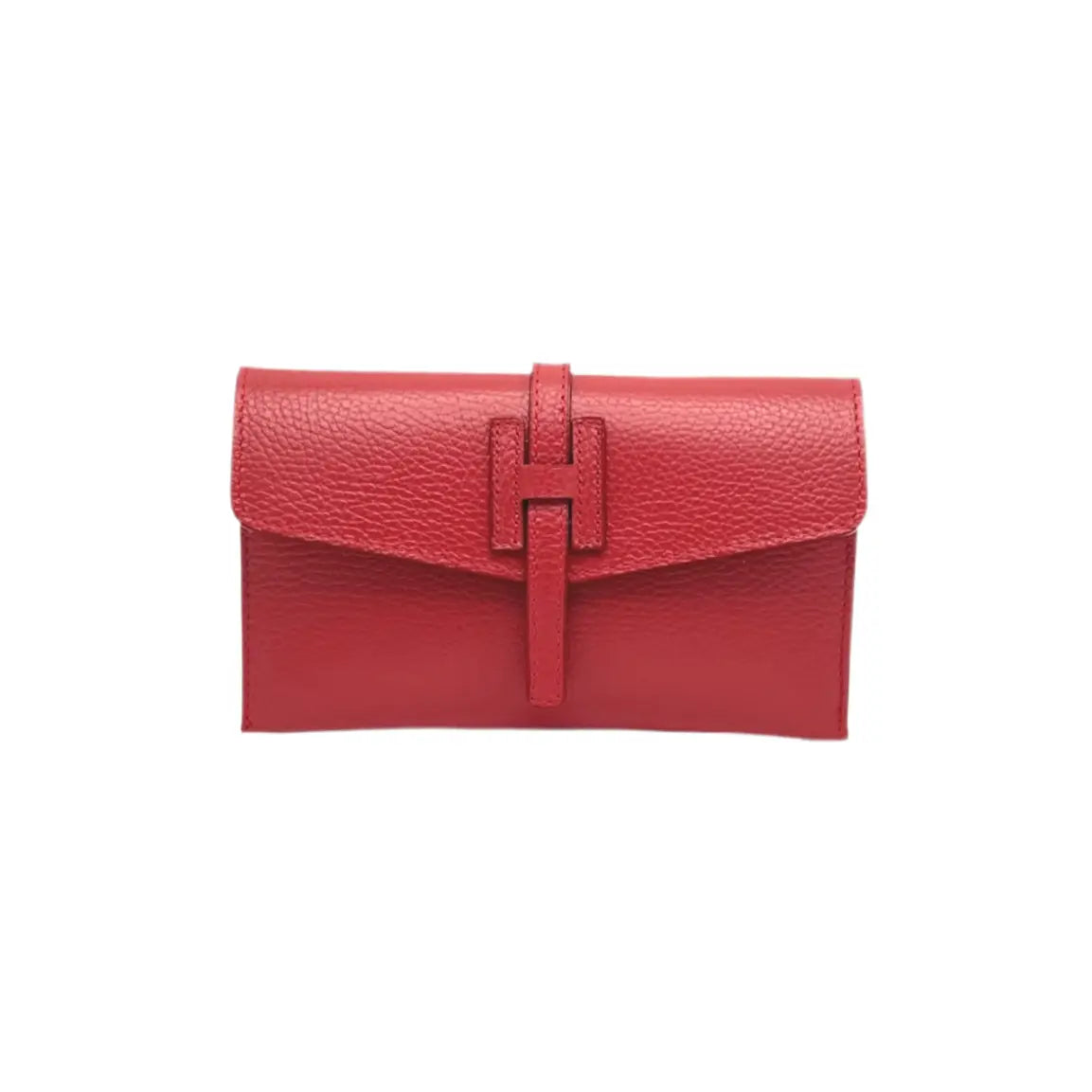 Genuine Leather Mini Clutch Bag, Made in Italy