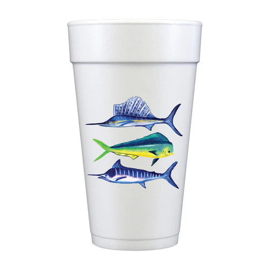 Sport Fish Full Color Foam Cups - Outdoors