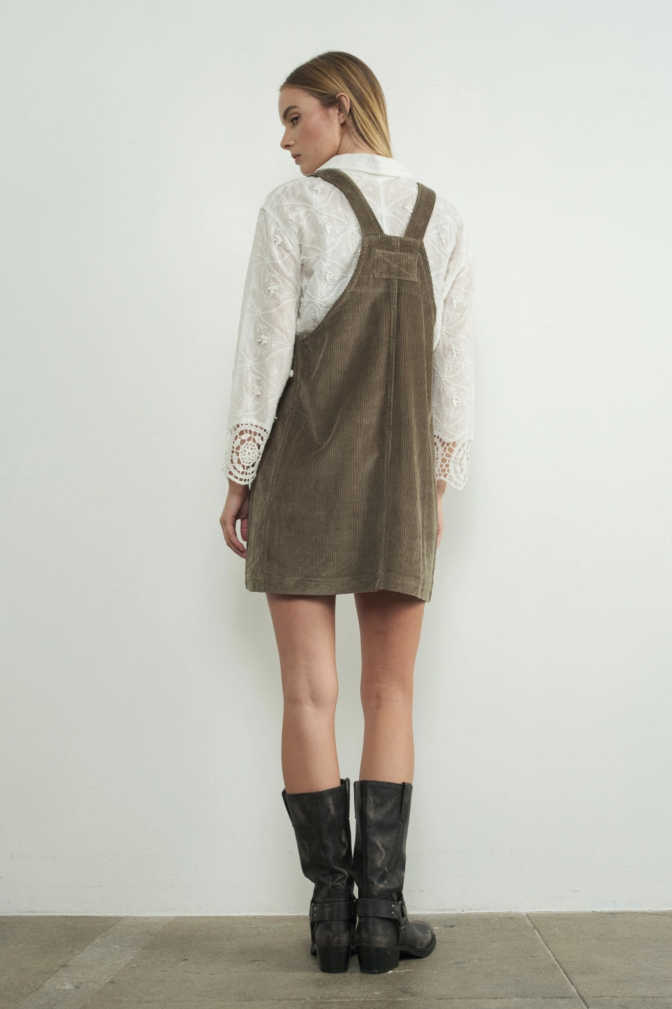 Corduroy Overall Mini Dress