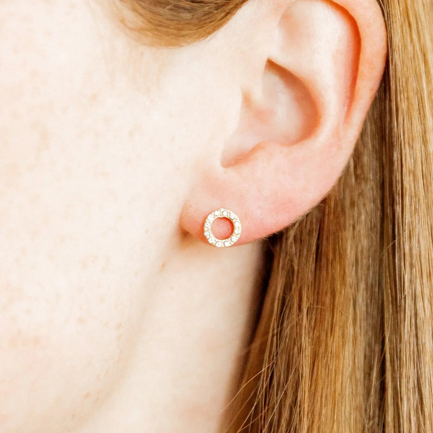 Screwback Stud Earrings - Lainey - Gold