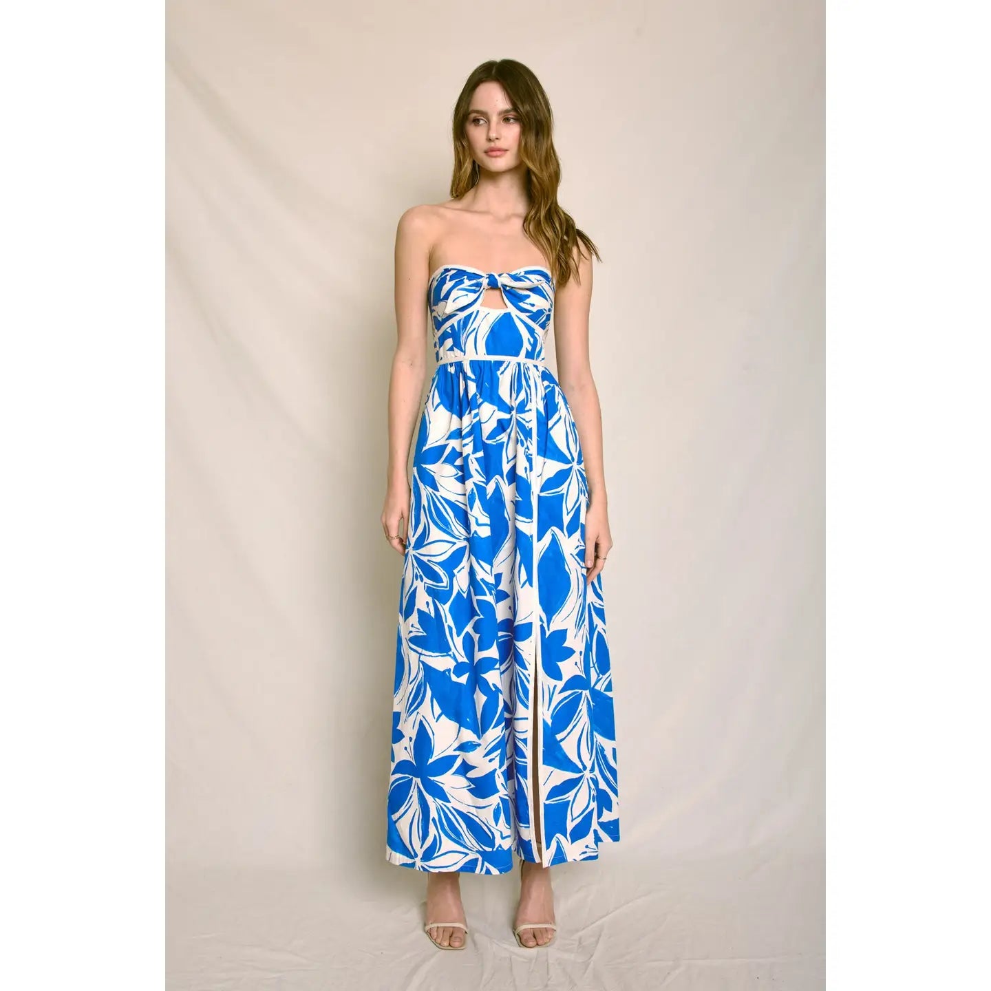 Mykonos Strapless Contrast Binding Maxi Dress.