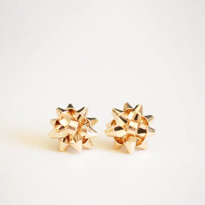 Holiday Bow Earrings | Single | Gold