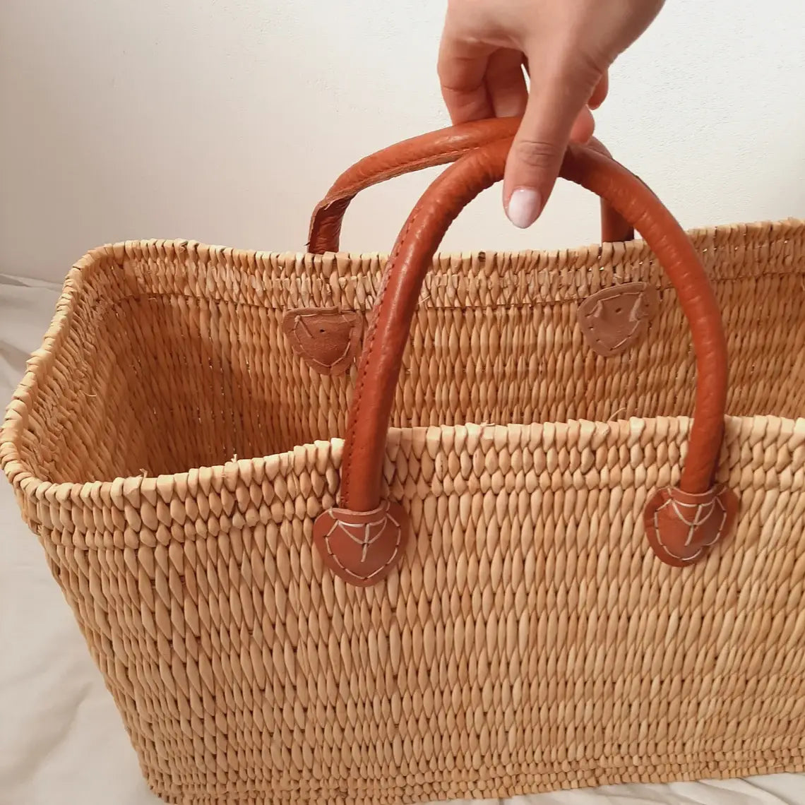 Straw Market Basket Bag