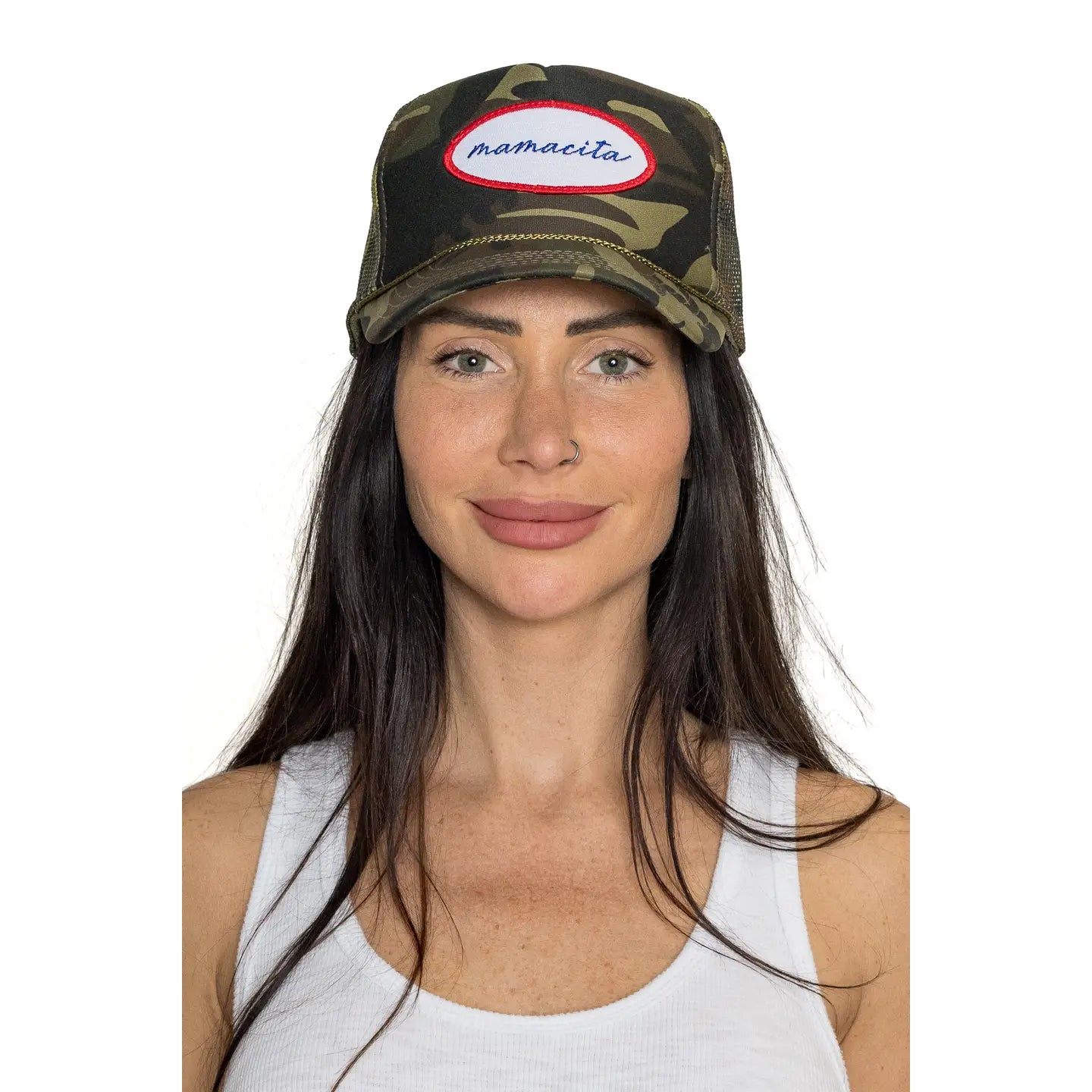 Mamacita Trucker Hat in Camo