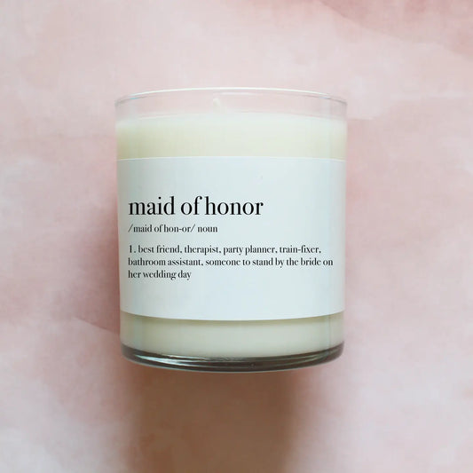 Maid of Honor Definition Candle