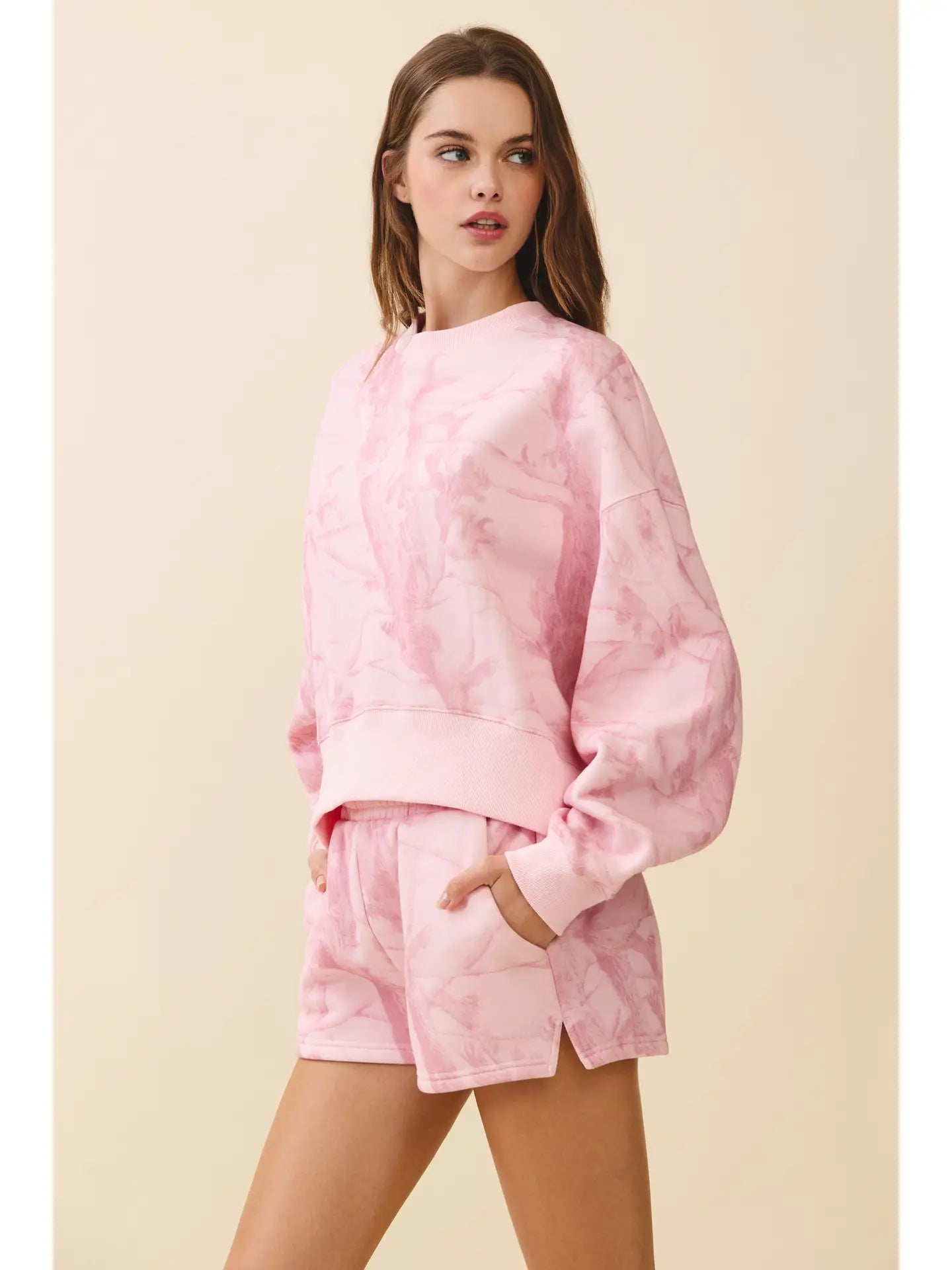 Pink Camouflage Pullover