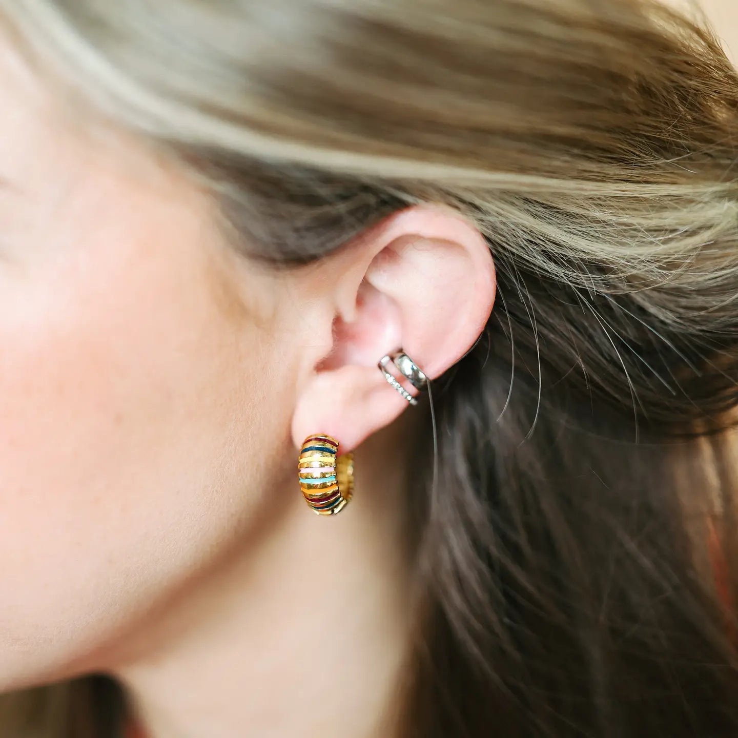 Elly Colorful Hoop Earrings