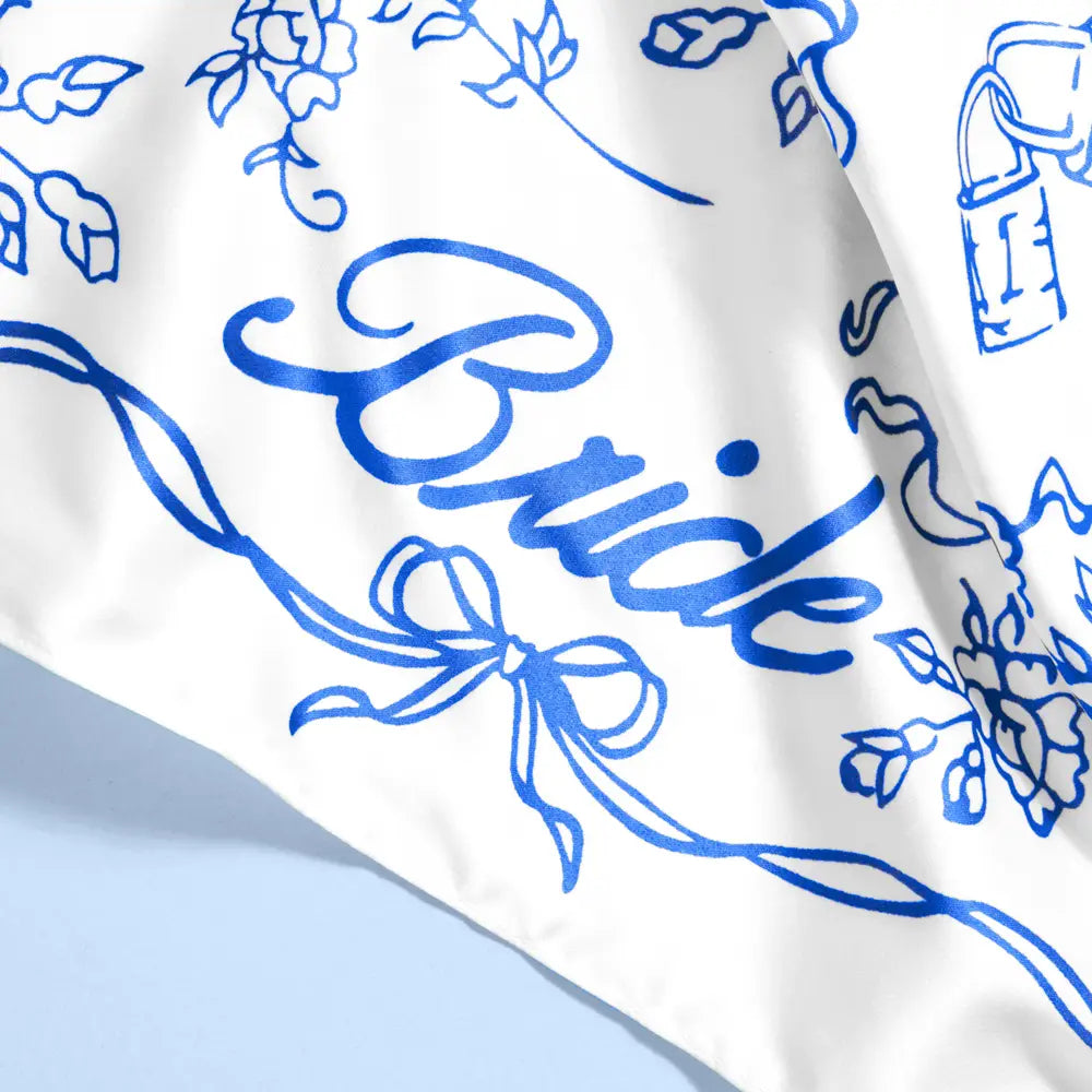 Bride Head Scarf - White Silk, Bandana, Gift, Bachelorette