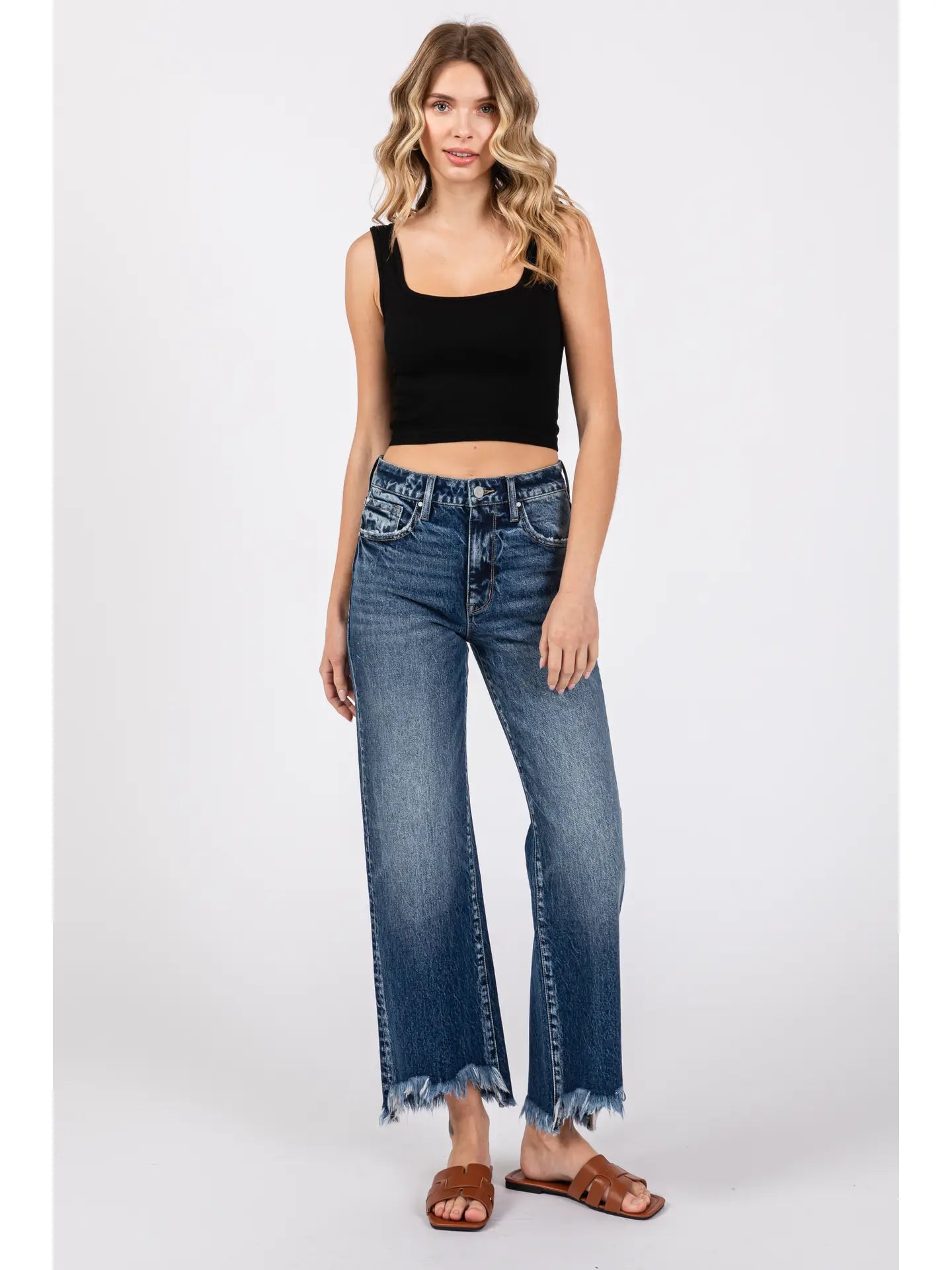 High Rise Comfort Stretch Vintage Wide Leg Jeans