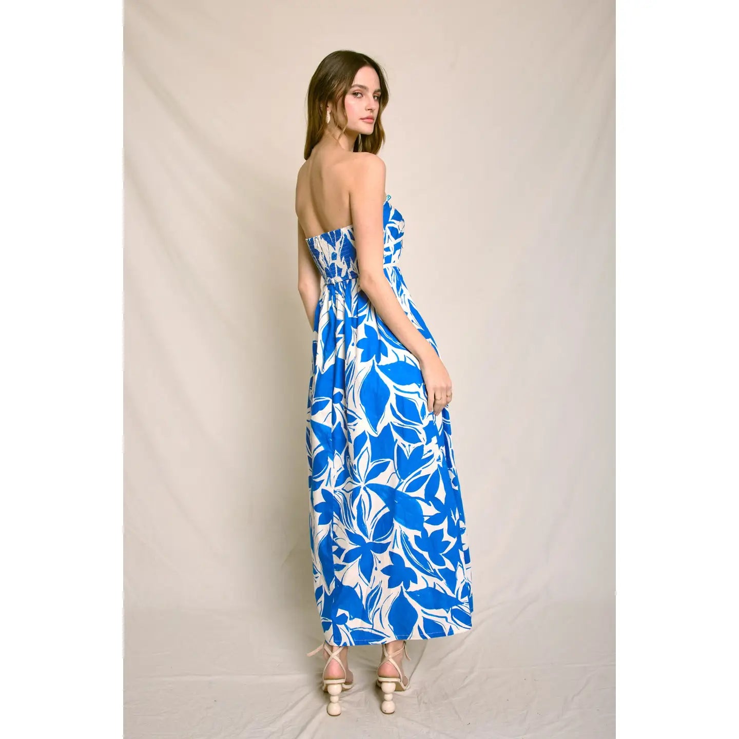 Mykonos Strapless Contrast Binding Maxi Dress.