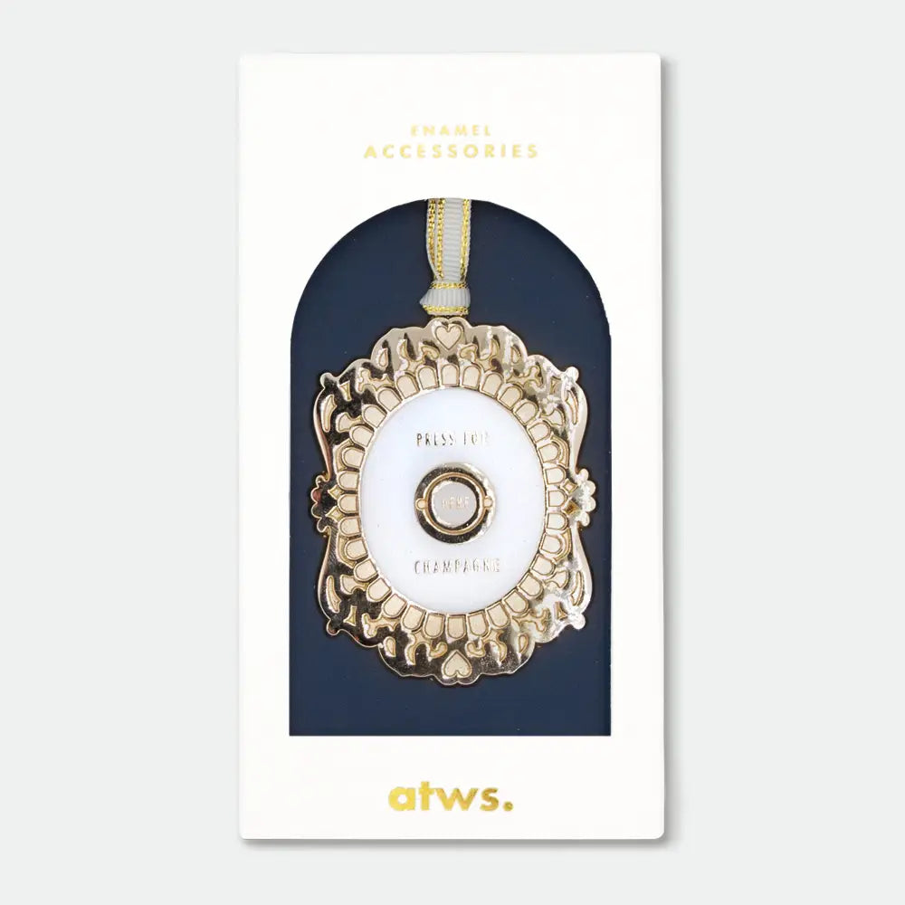 Press For Champagne Xmas Ornament