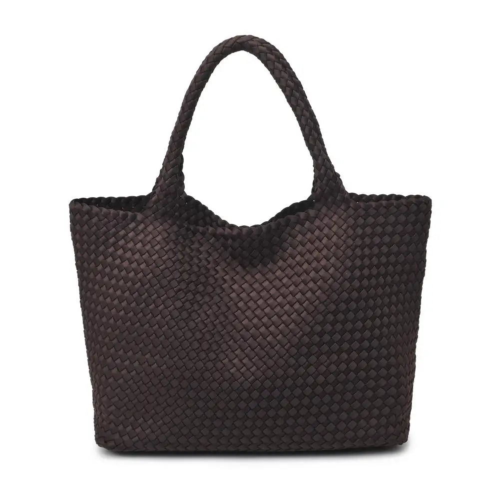 Sky's the Limit - Chocolate Large Woven Neoprene Tote