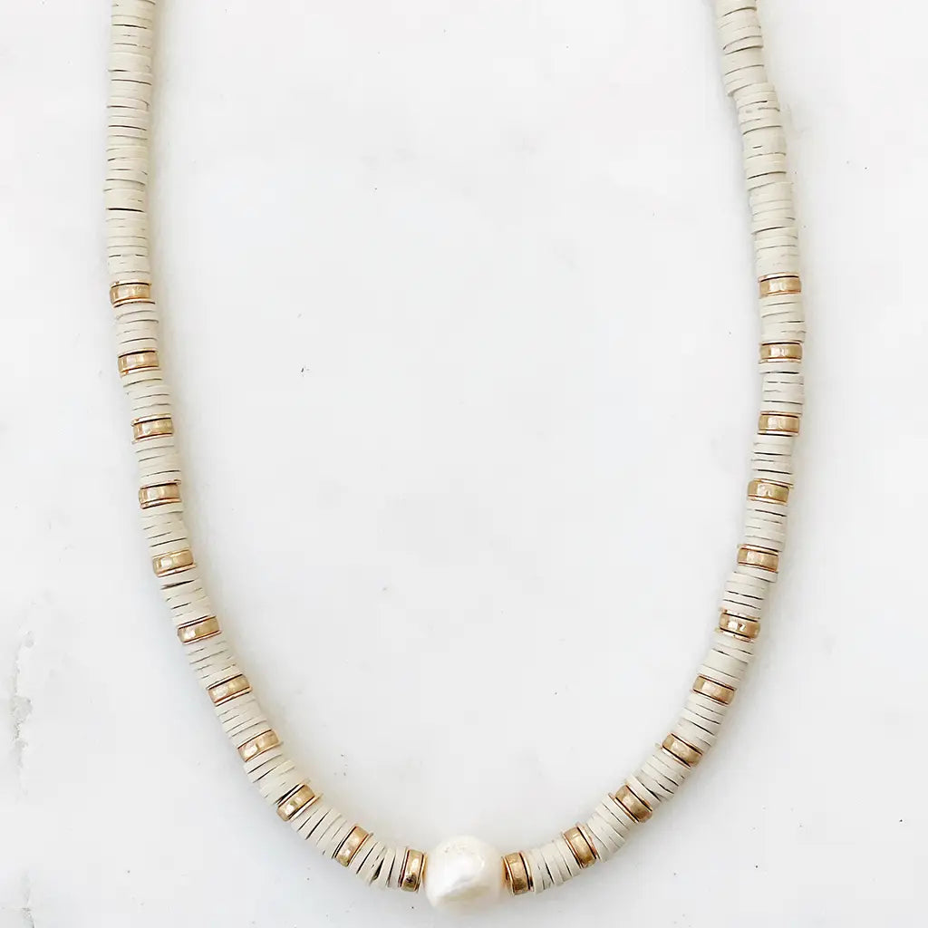 Rubber & Pearl Necklace