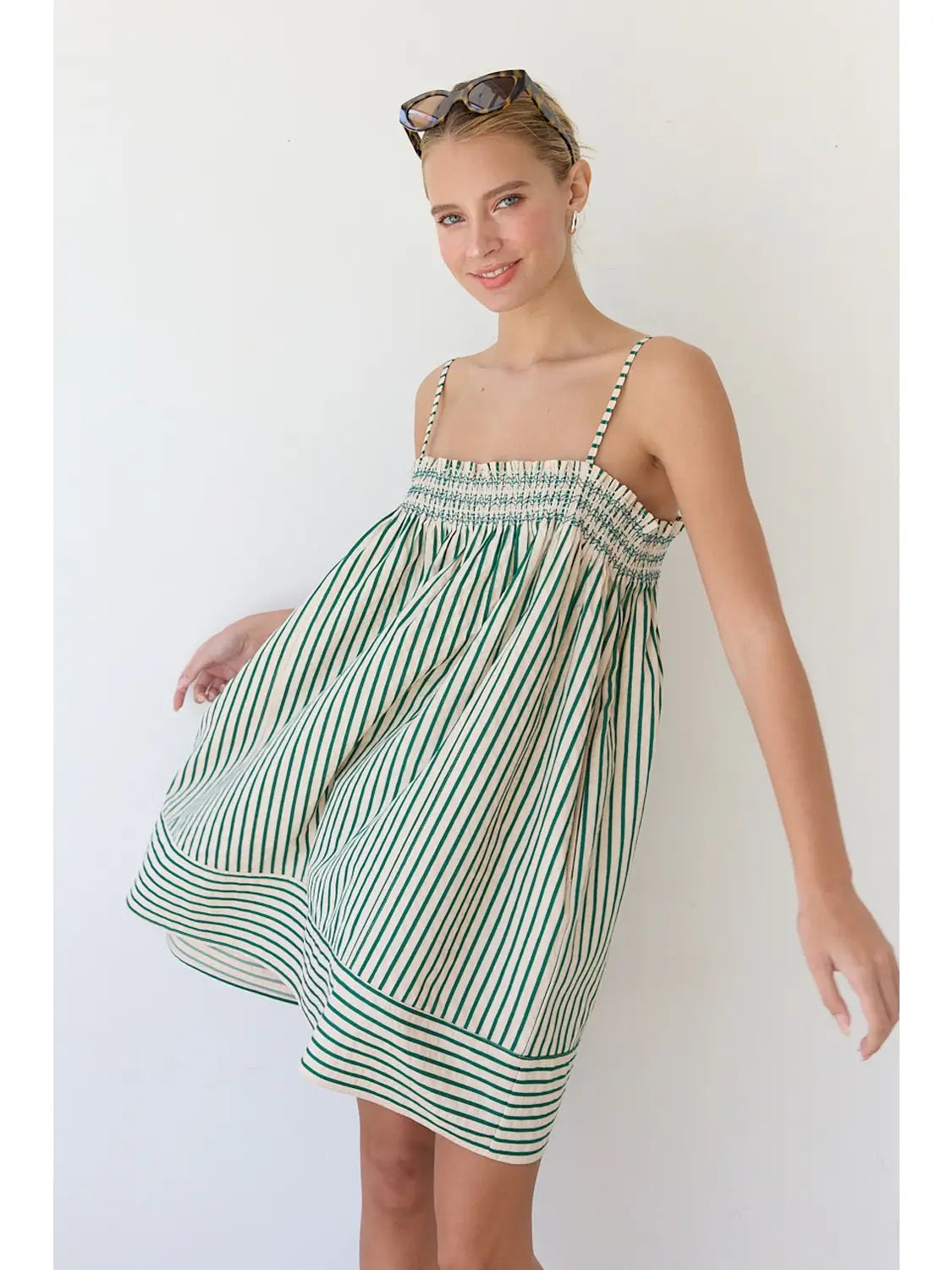 Stripe Babydoll Dress