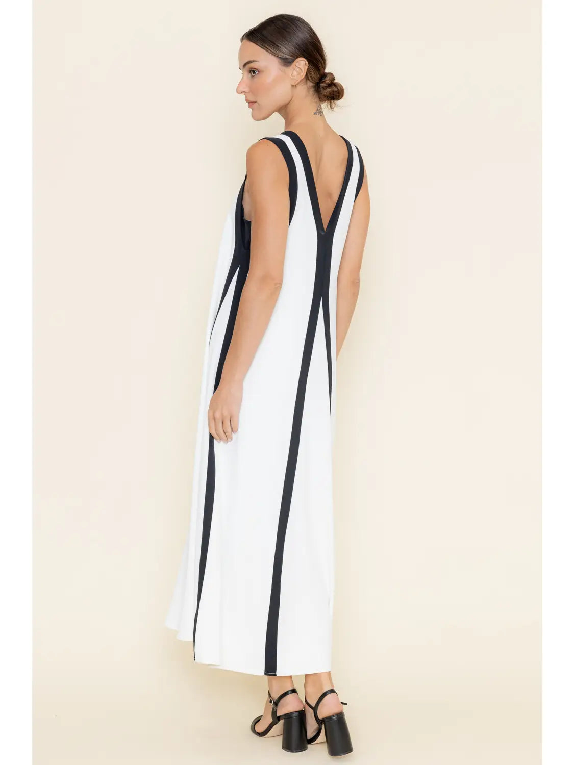 Chic Modern Basic Color Block Loose Fit Maxi