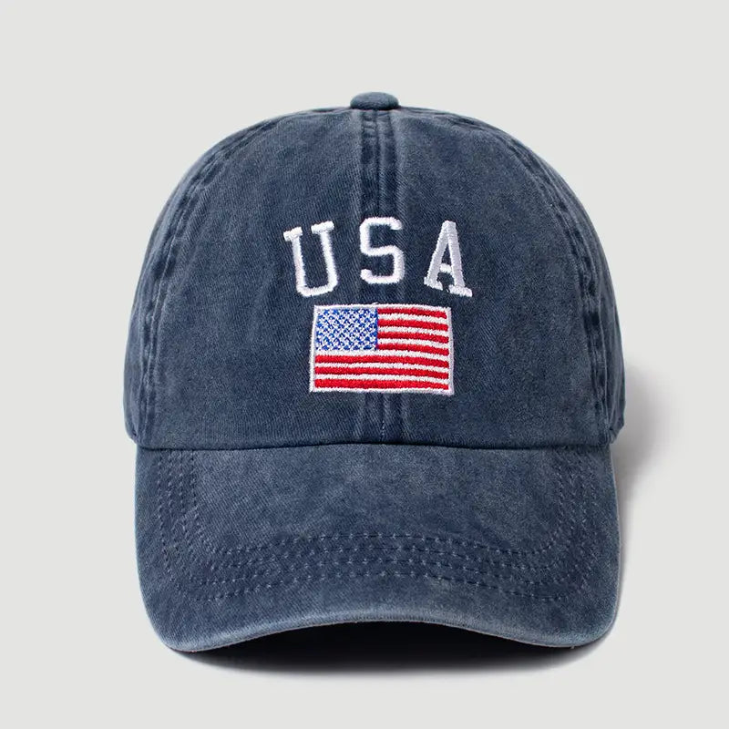 USA with American Flag Baseball Cap