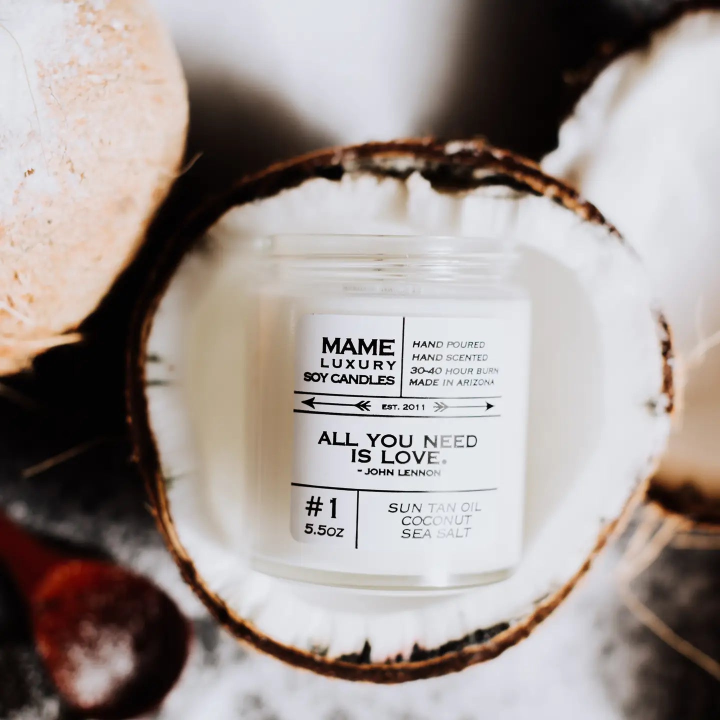 #1 Sun Tan Oil, Sea Salt, Coconut Candle