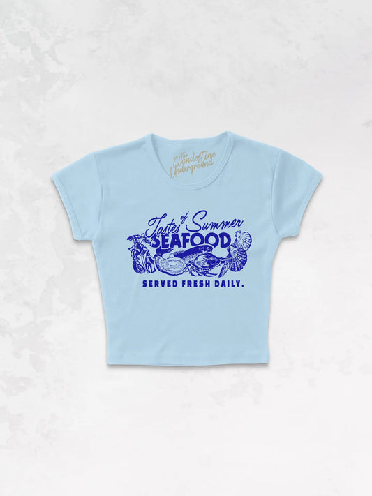 Tastes of Summer, Seafood Micro-Ribbed Baby Tee