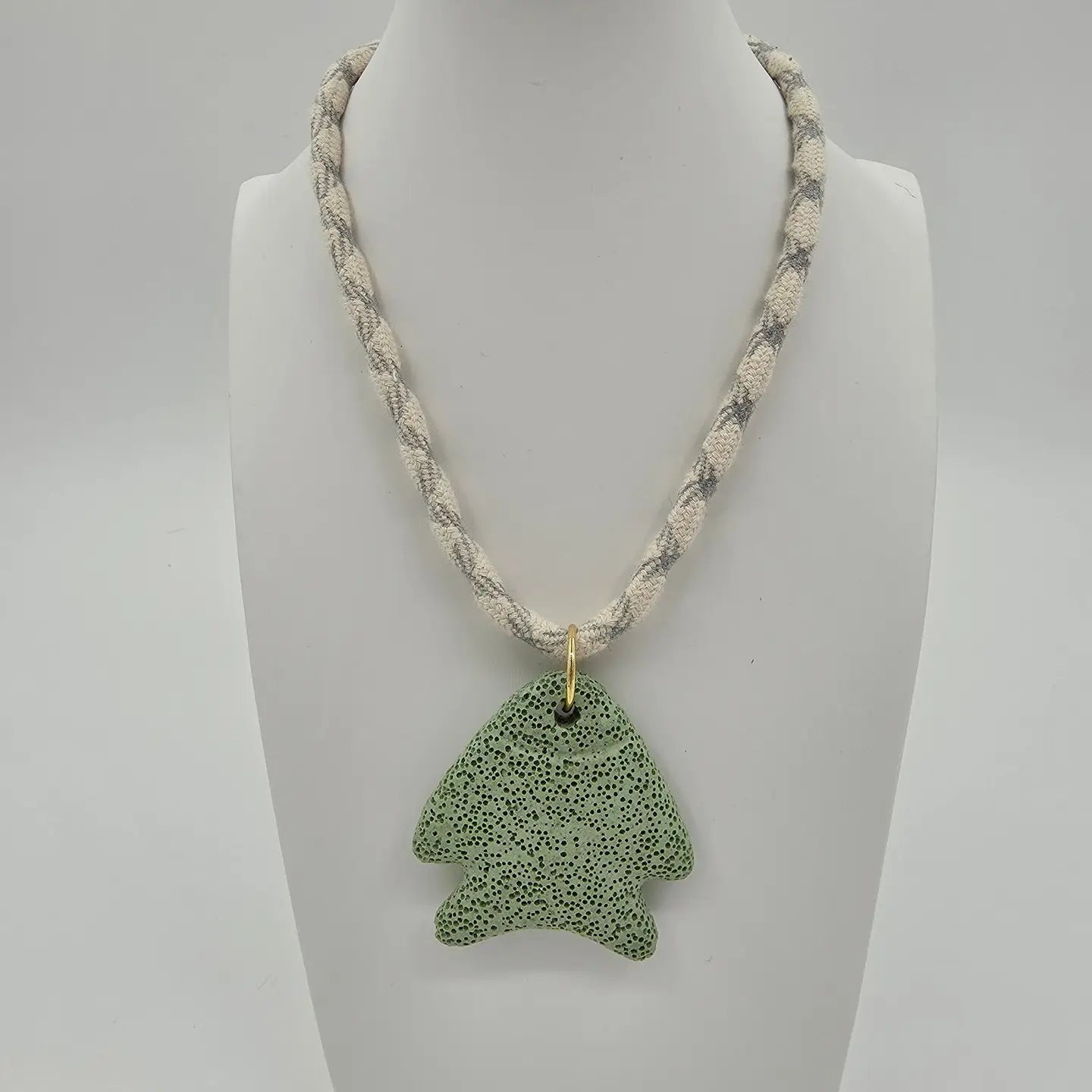 Lime Green Angel Fish Grey-Beige Cord