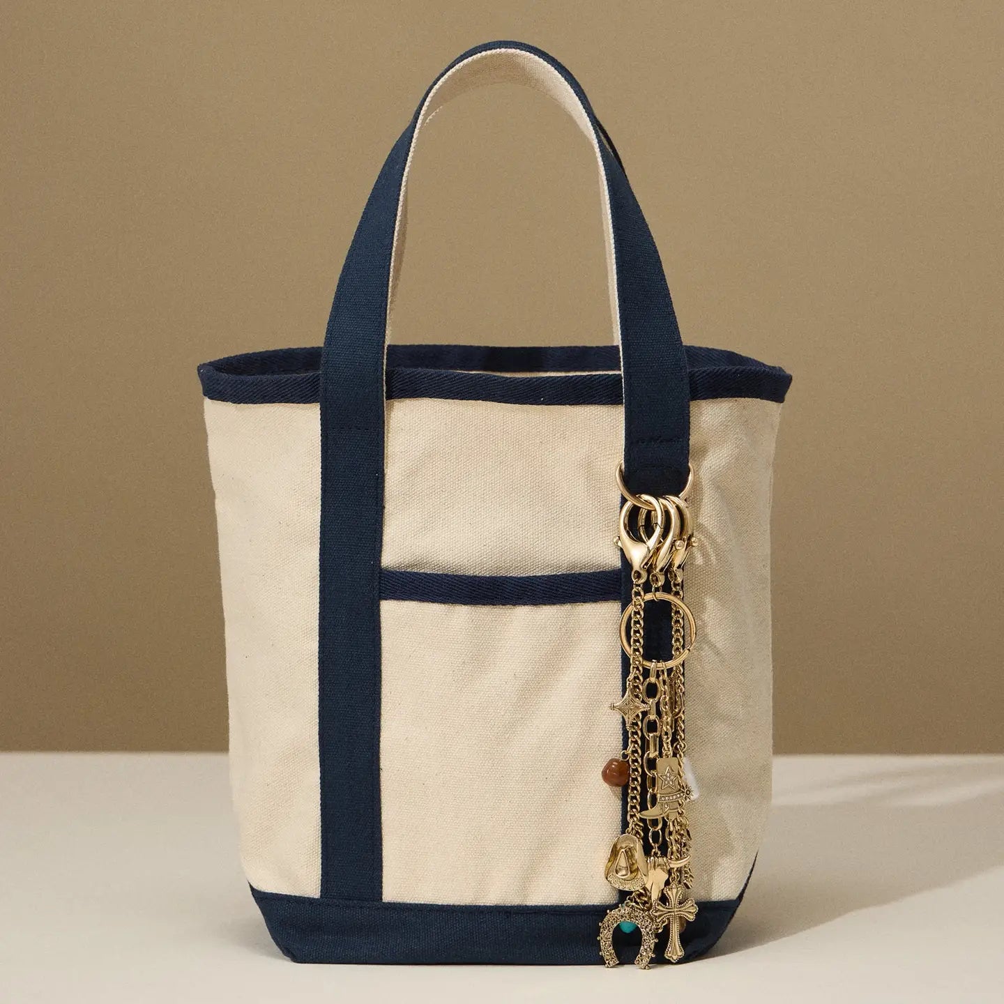 Western Charm Gold Chain Bag Strap with Horseshoe and Cowboy Hat Accents