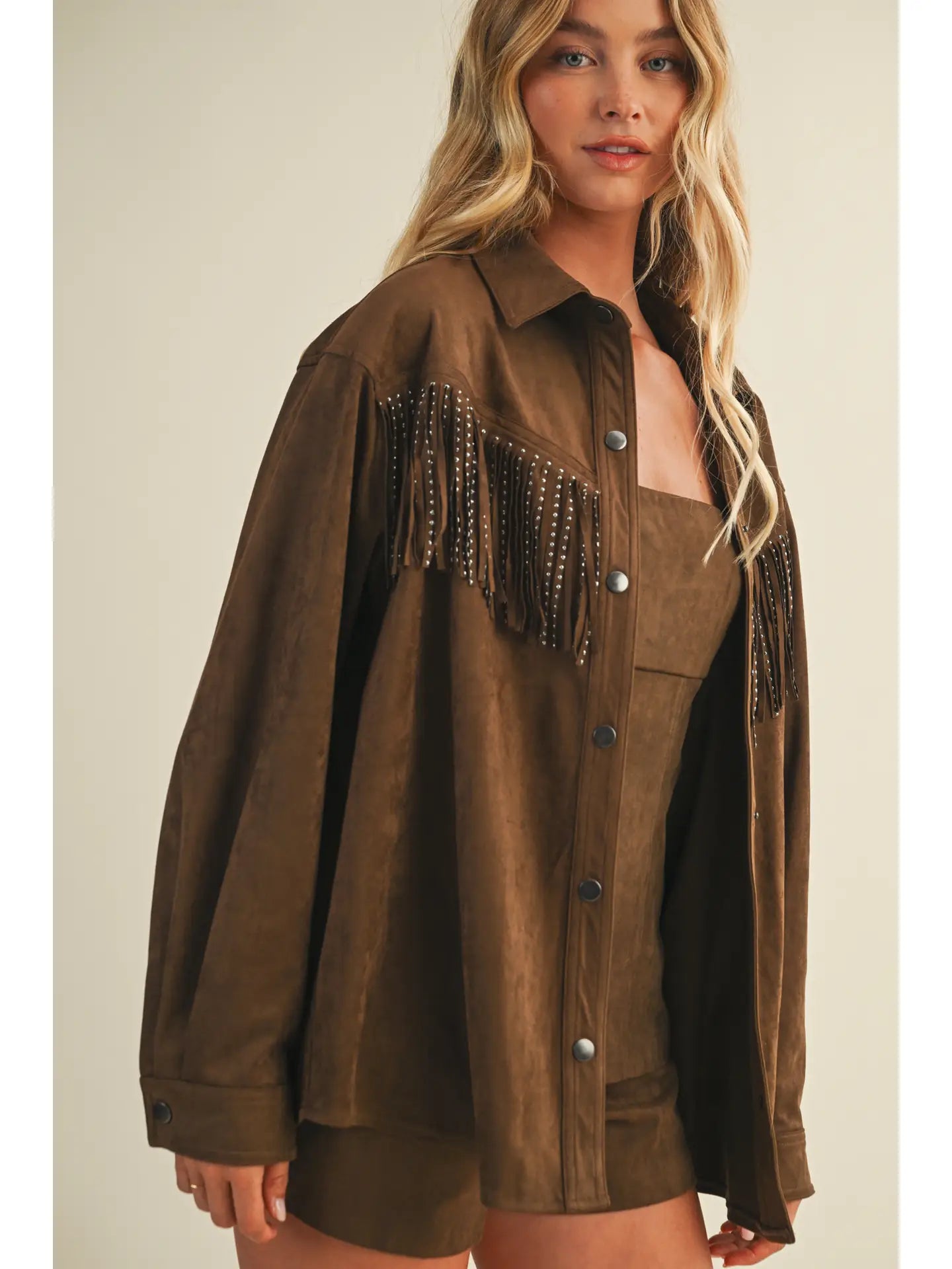 Studded Fringed Jacket