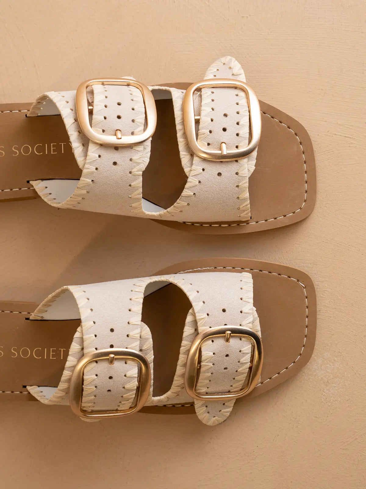 The Tivoli Bone | Fun Double Buckle Sandal