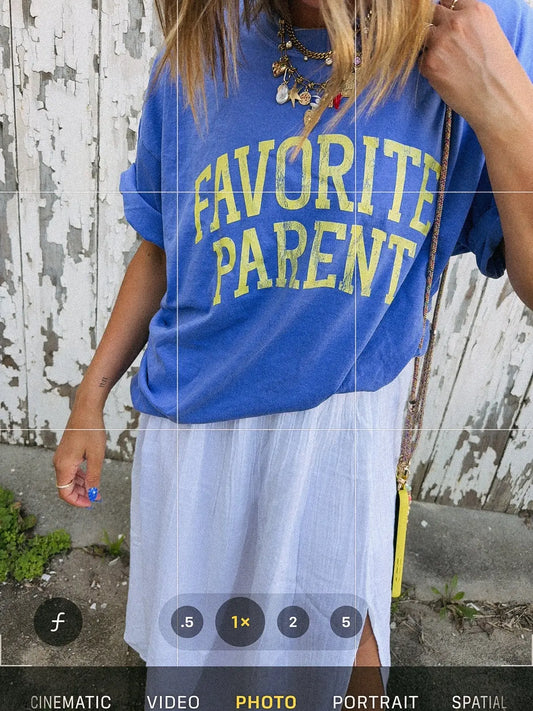 Favorite Parent Graphic Tee - Blue/ Yellow