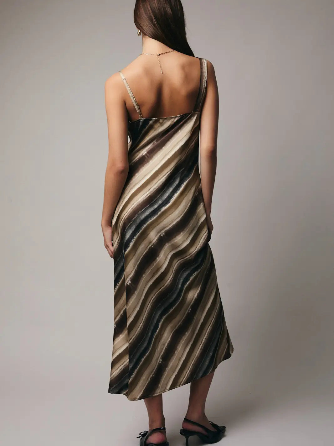 Sleeveless Cowl Neck Slip Dress