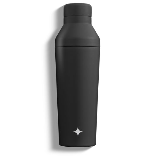 Black Triple Insulated Cocktail / Protein Shaker, 20 oz.