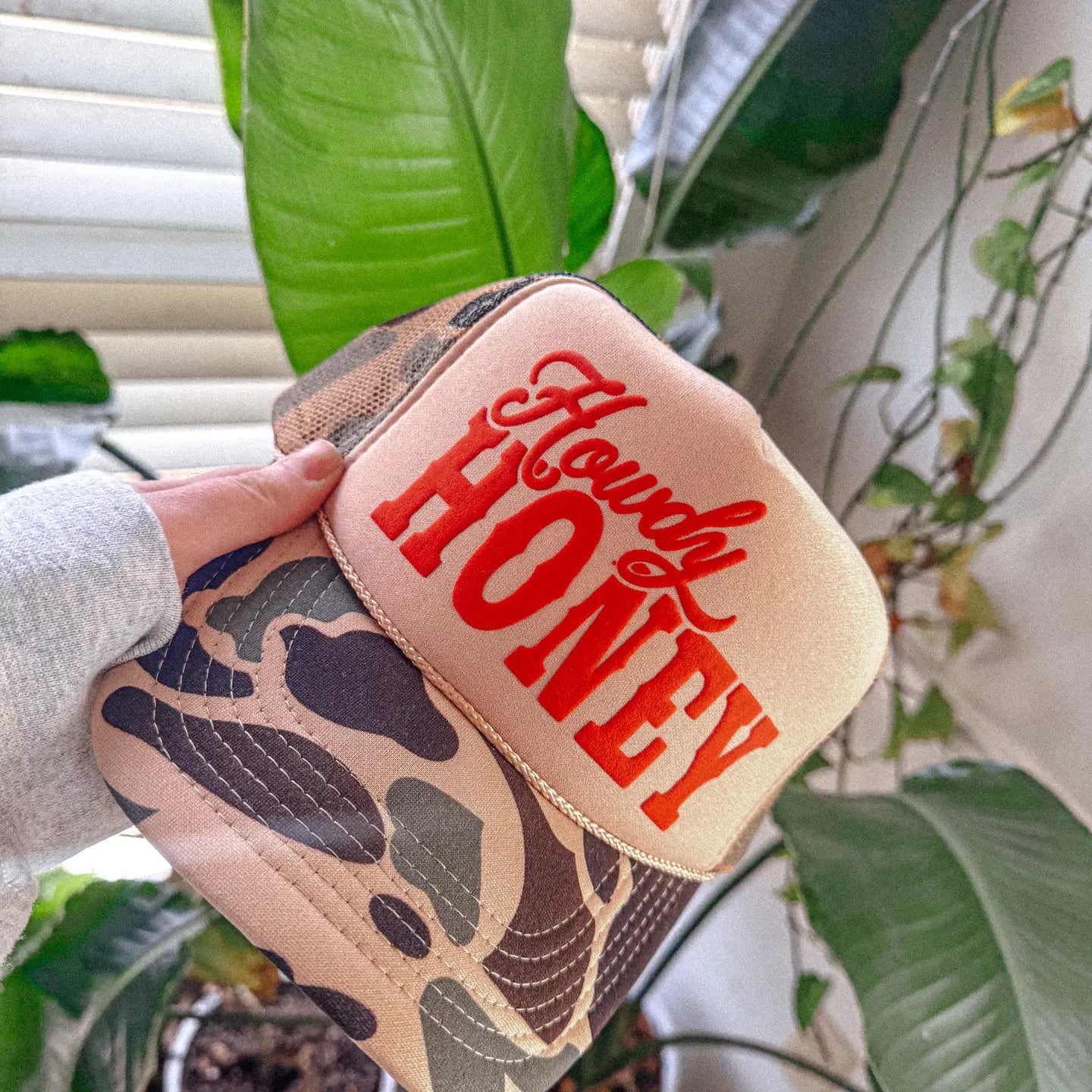 Howdy Honey, Western Trucker Hat Duck Camo